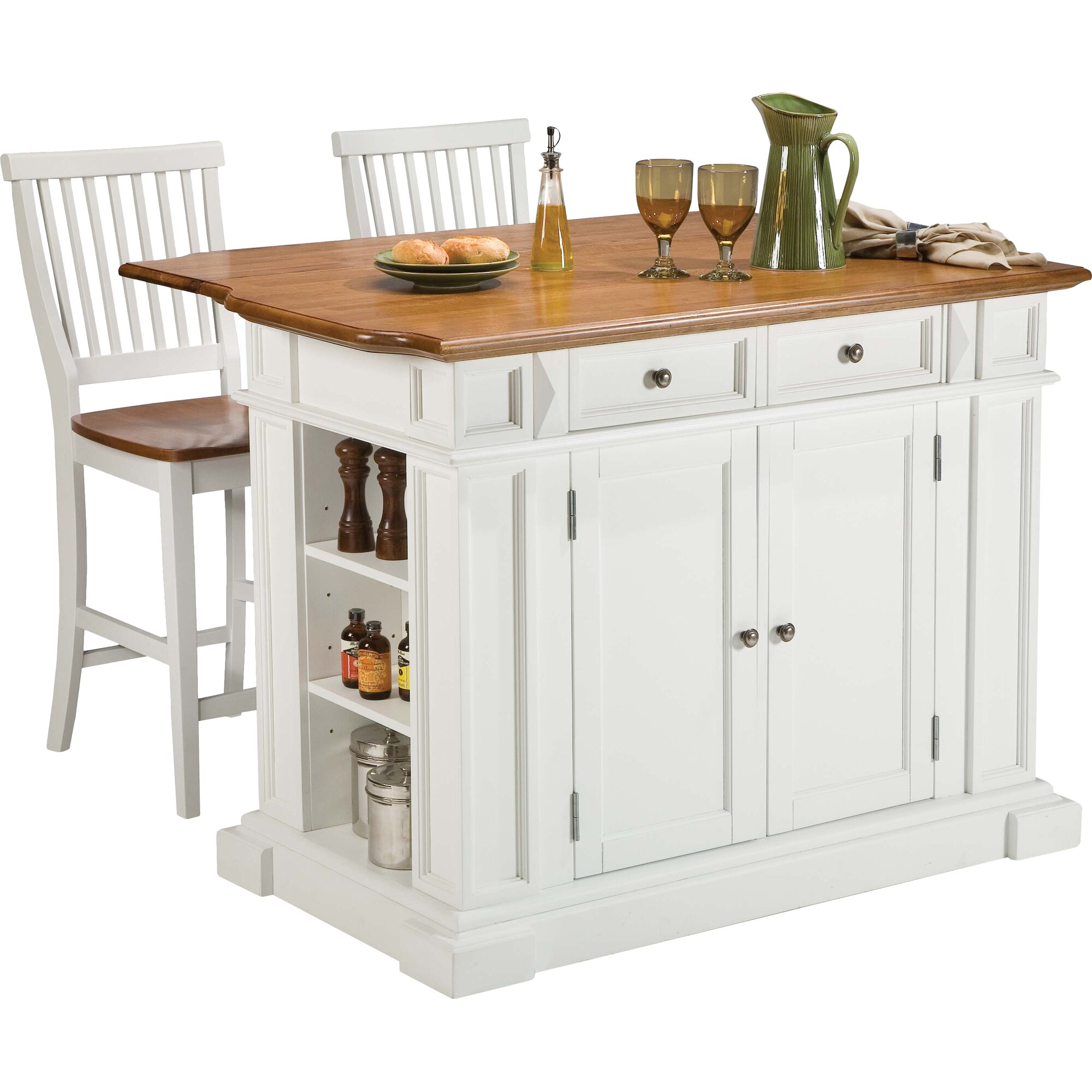 Darby Home Co Mattice 3 Piece Kitchen Island Set Reviews Wayfair Ca   Mattice 3 Piece Kitchen Island Set 